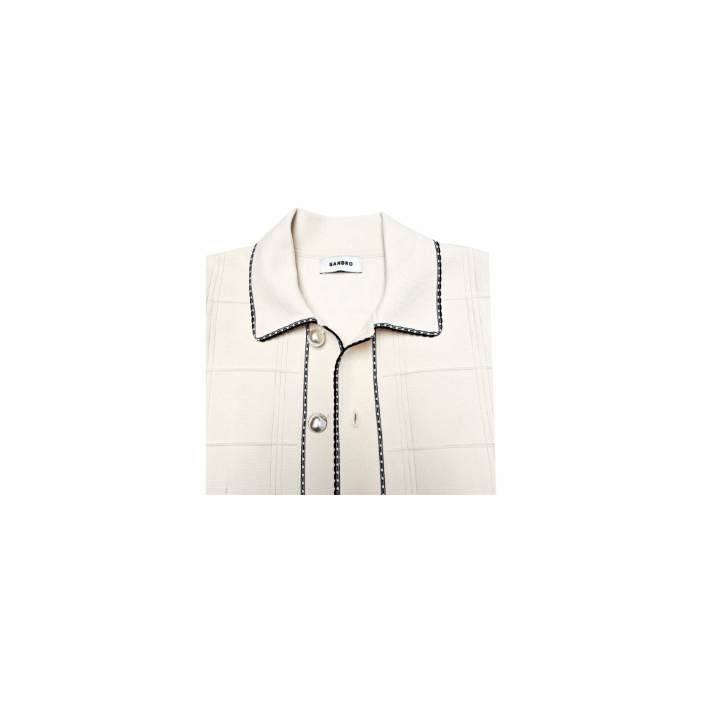 Shirt Style Knitted Cardigan - Sandro