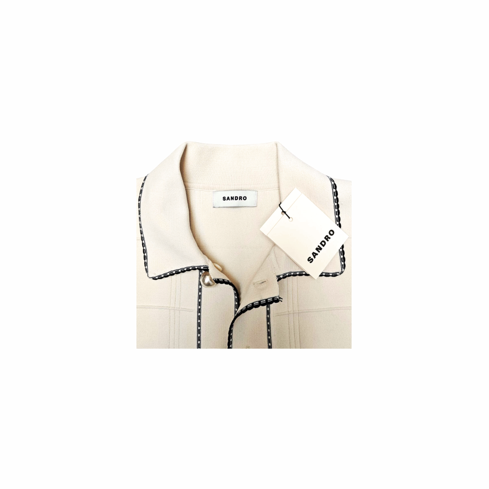 Shirt Style Knitted Cardigan - Sandro