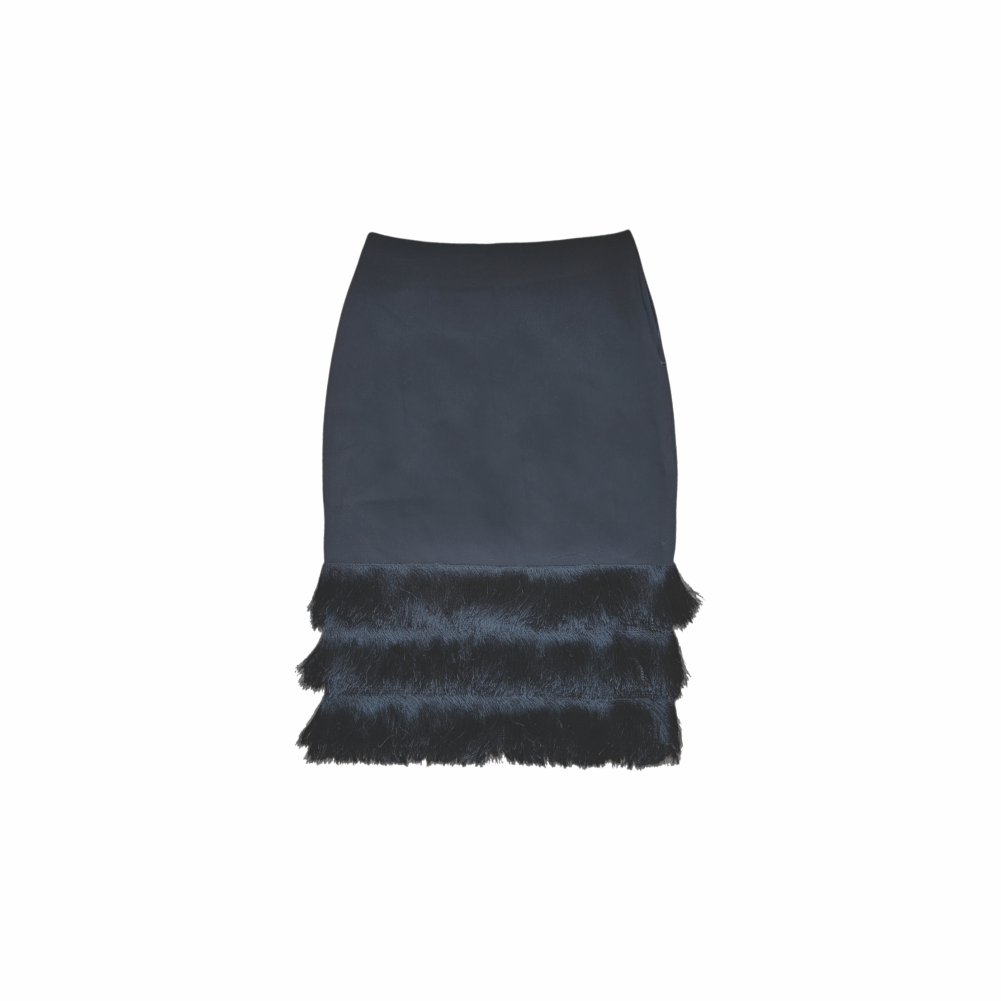 Fringed Trim Pencil Skirt - Sandro