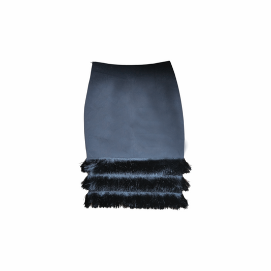 Fringed Trim Pencil Skirt - Sandro