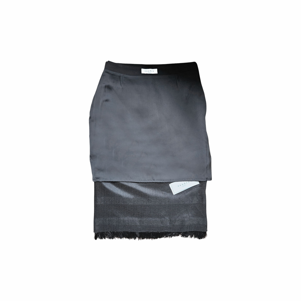 Fringed Trim Pencil Skirt - Sandro