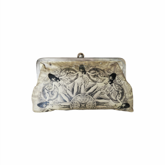 Cabaret Frame Clutch with Silver-Tone Frame - Sarah´s Bag