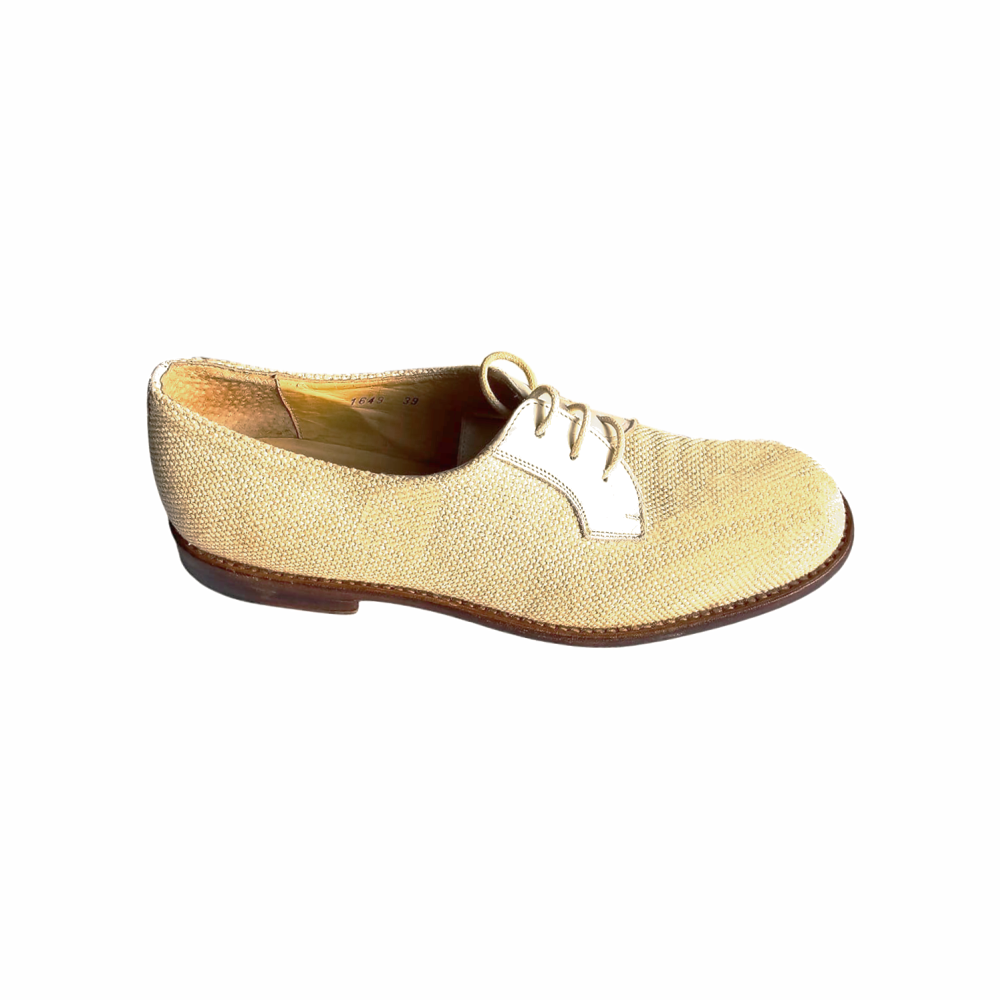 Leather and Canvas Oxford Shoes - Sartore - Re:Velvet