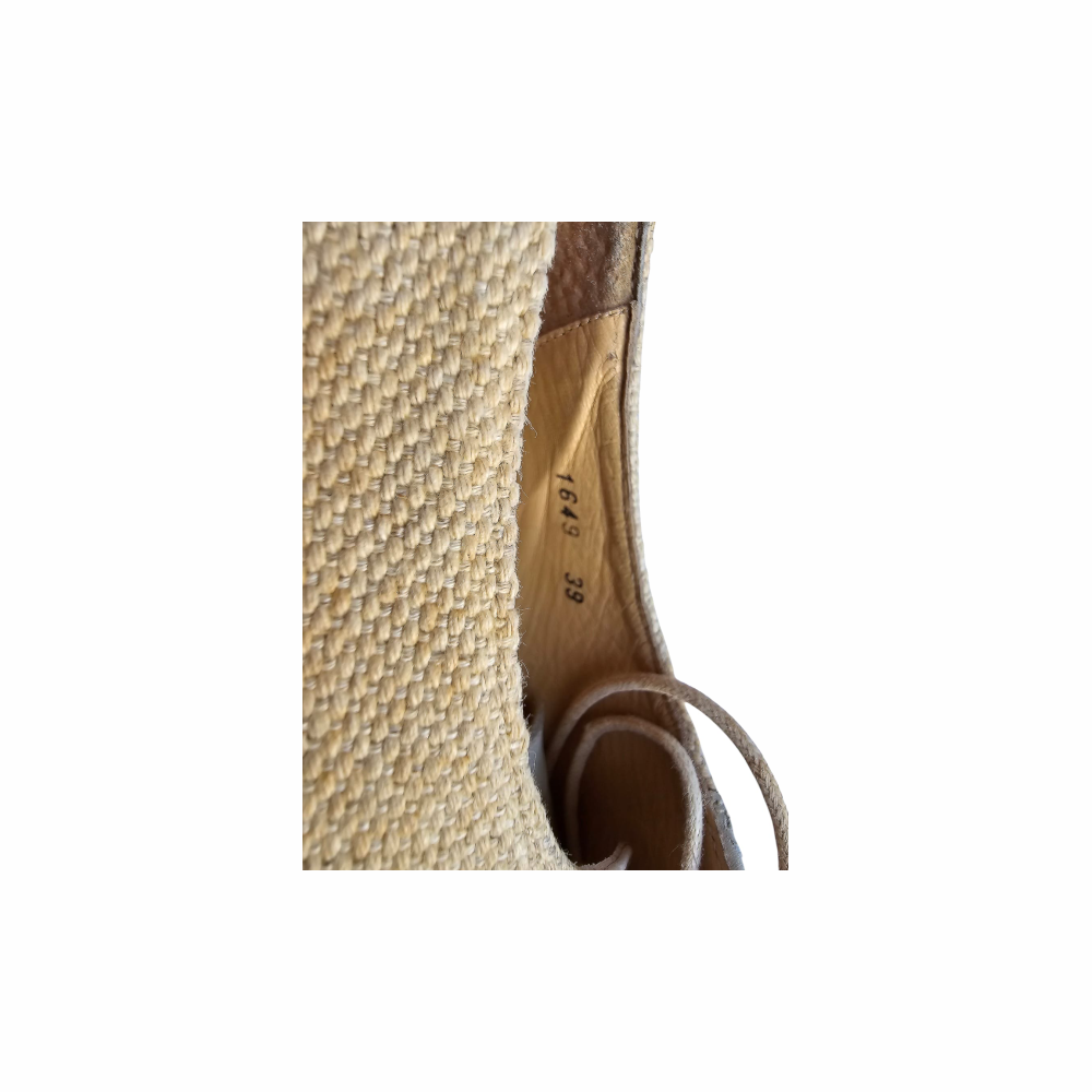 Leather and Canvas Oxford Shoes - Sartore - Re:Velvet