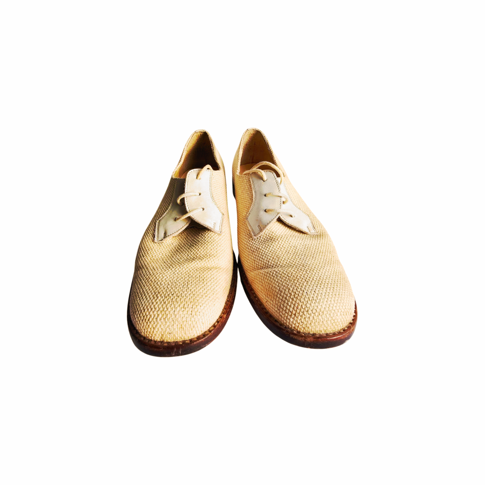 Leather and Canvas Oxford Shoes - Sartore - Re:Velvet