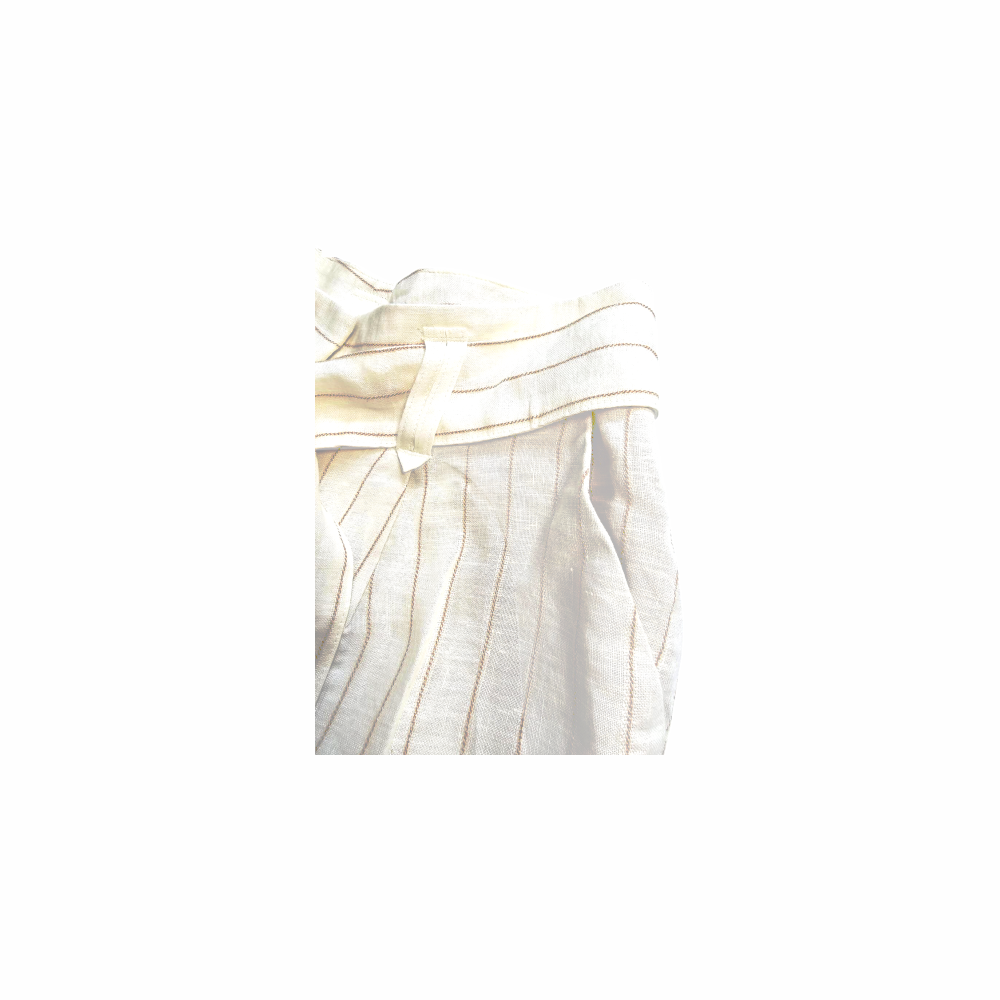 High Waist Belted Linen Shorts - Sézane