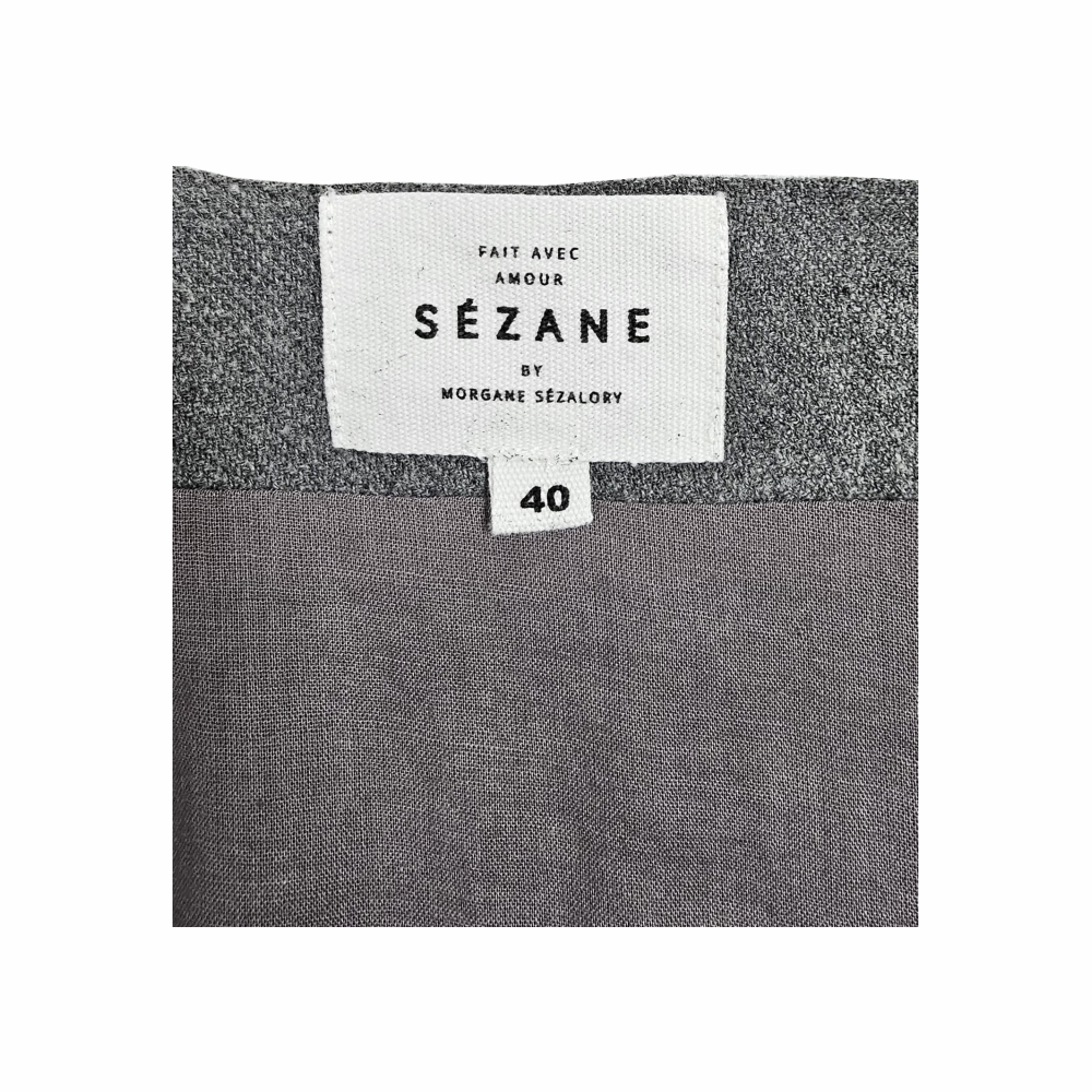 Grey Kimono Collar Jacket - Sézane