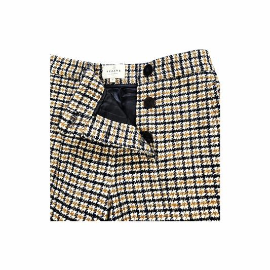 Checked High-Waist Wool Sailor Trousers - Sézane