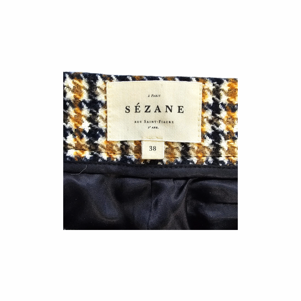 Checked High-Waist Wool Sailor Trousers - Sézane
