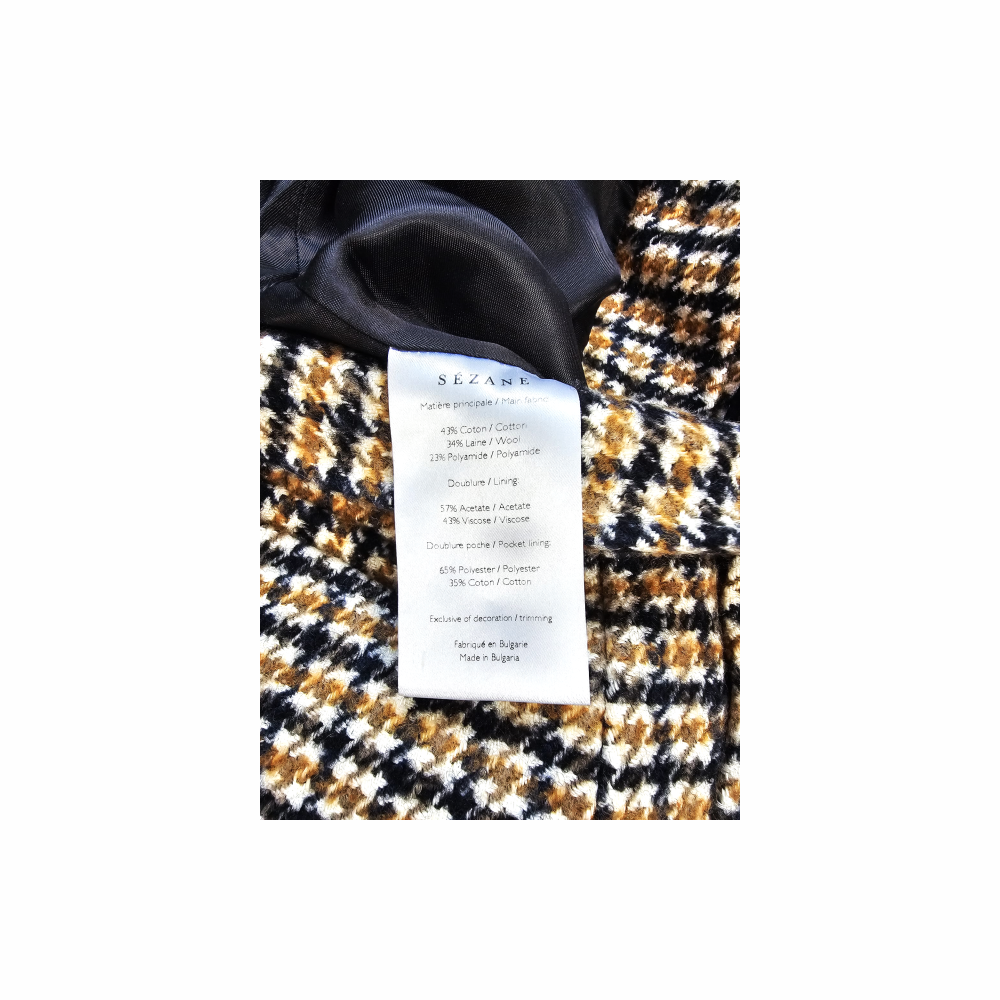 Checked High-Waist Wool Sailor Trousers - Sézane