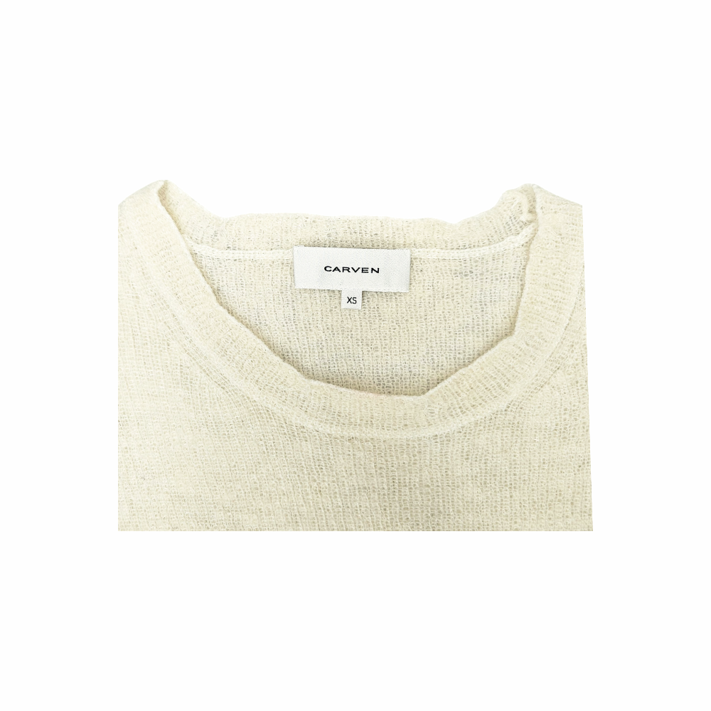 Wool & Mohair Short Sleeve Sweater - Carven - Re:Velvet