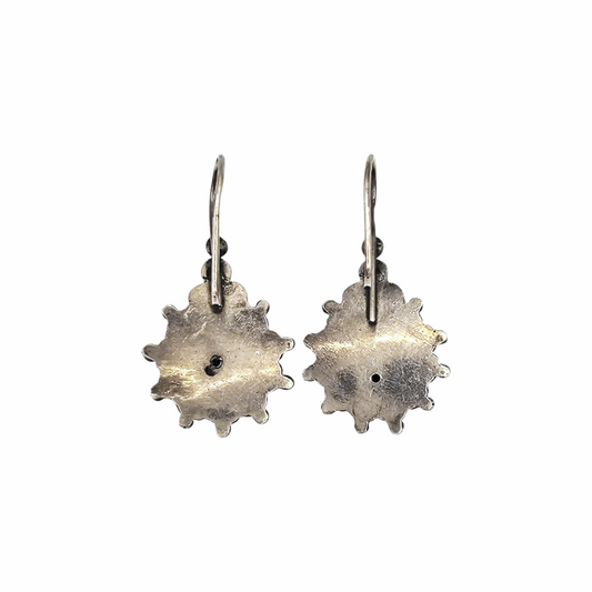 Ethnic Style Silver Drop Earrings