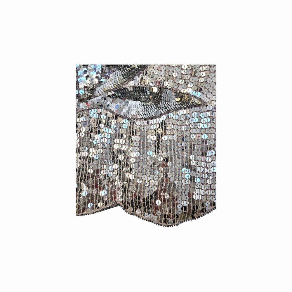 Early 1980s Silver Sequin Blouse