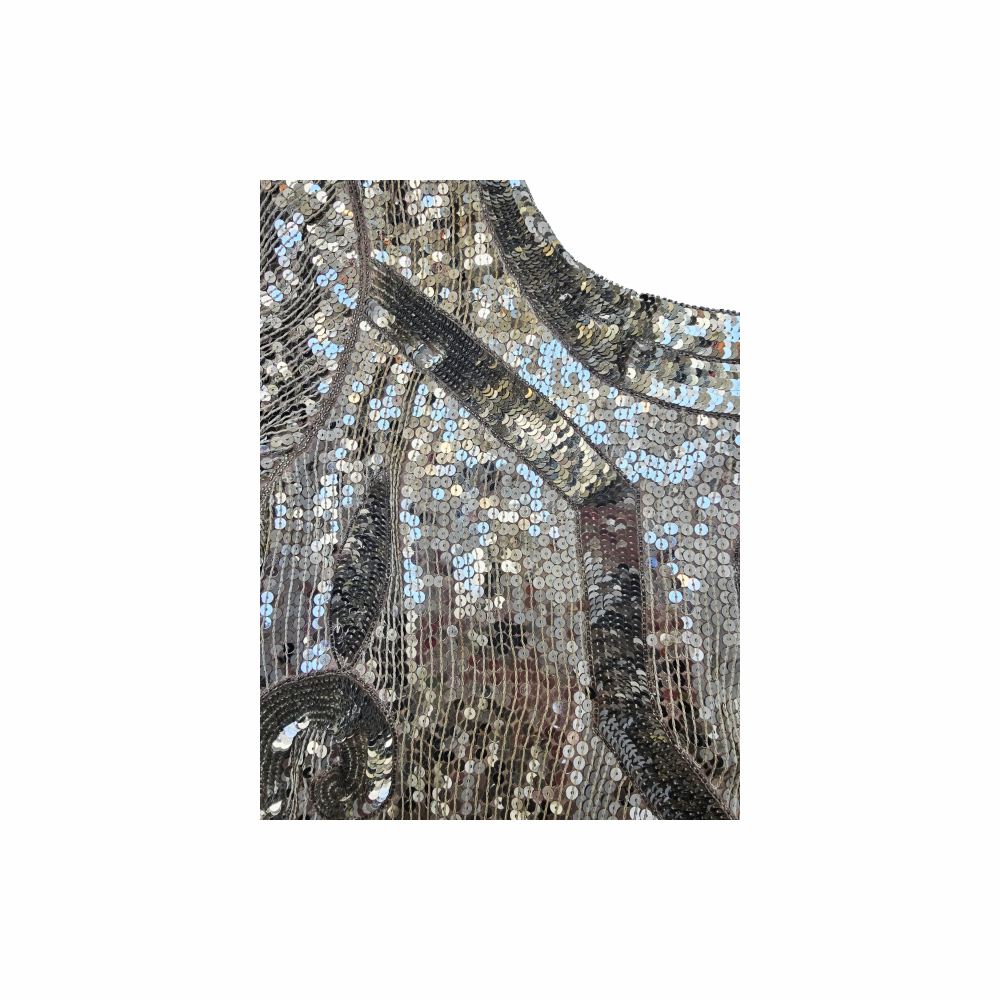 Early 1980s Silver Sequin Blouse