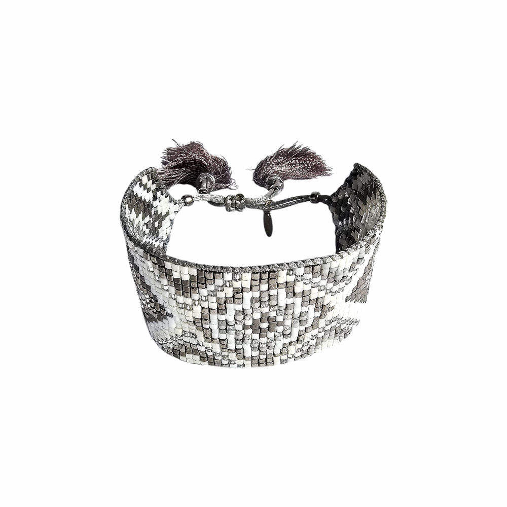Woven Beaded Cuff - SKOBO - Re:Velvet