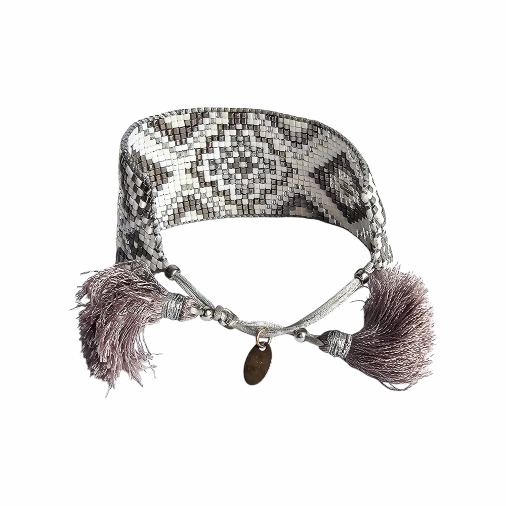 Woven Beaded Cuff - SKOBO - Re:Velvet