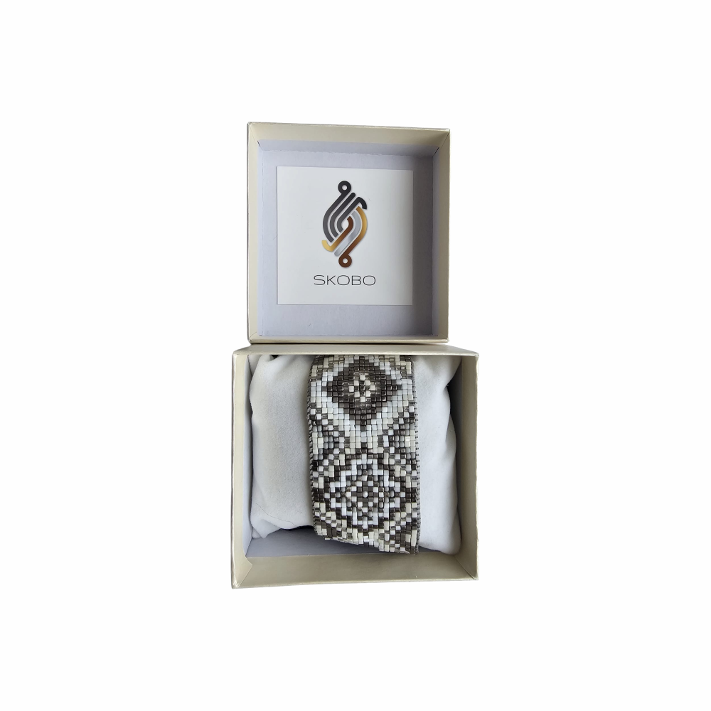 Woven Beaded Cuff - SKOBO - Re:Velvet