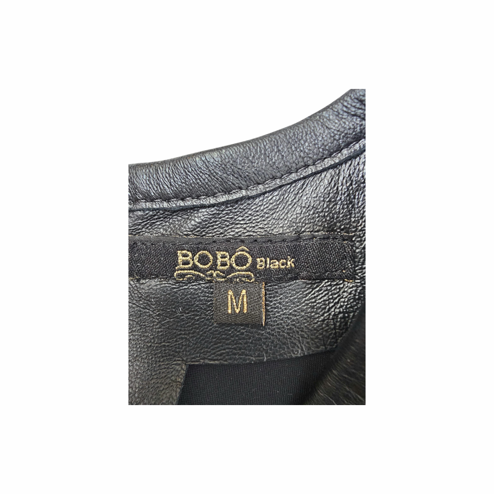 Leather Cropped Tank Top - Bo.Bô Black - Re:Velvet