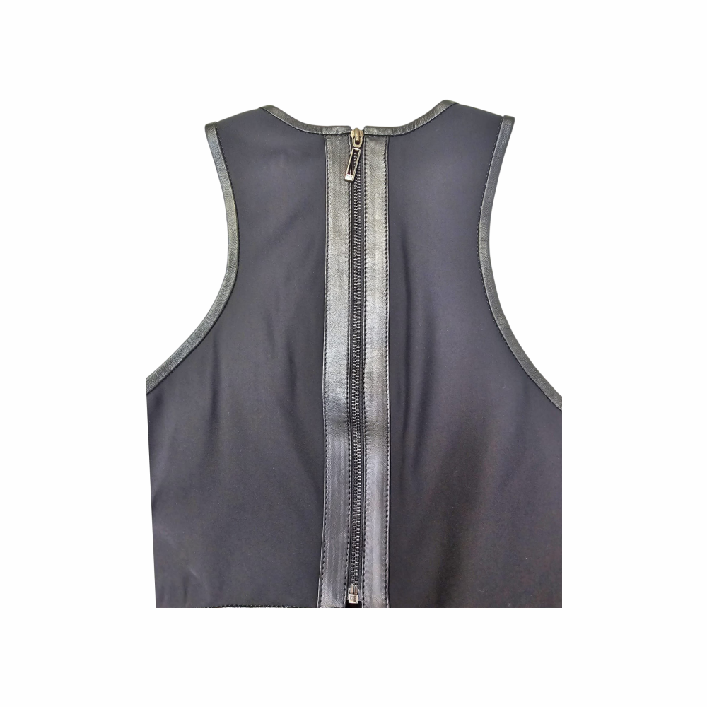 Leather Cropped Tank Top - Bo.Bô Black - Re:Velvet