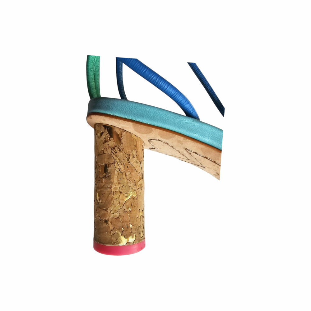 Cork Heel Ankle Wrap Sandals - Sophia Webster - Re:Velvet