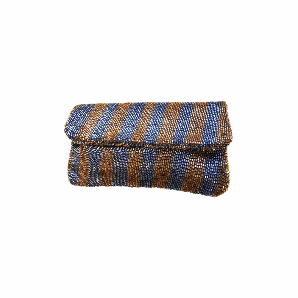 Beaded Stripes Clutch - Stefanel - Re:Velvet