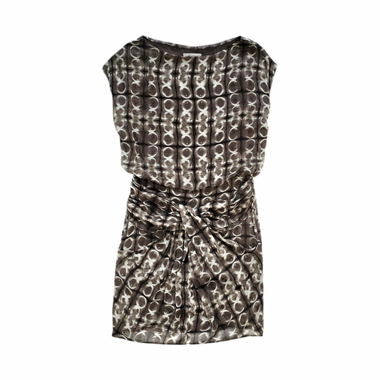 Silk Printed Draped Dress - Stefanel