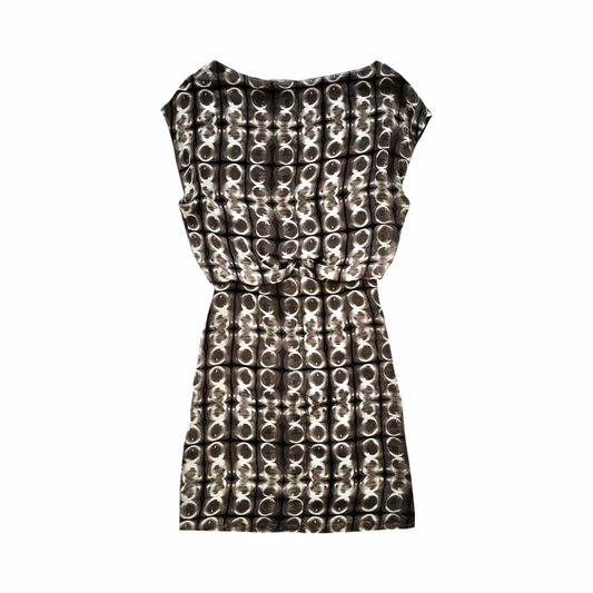 Silk Printed Draped Dress - Stefanel
