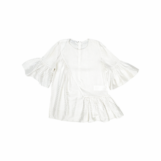 Light Striped and Ruffled Silk Blouse - Stella McCartney