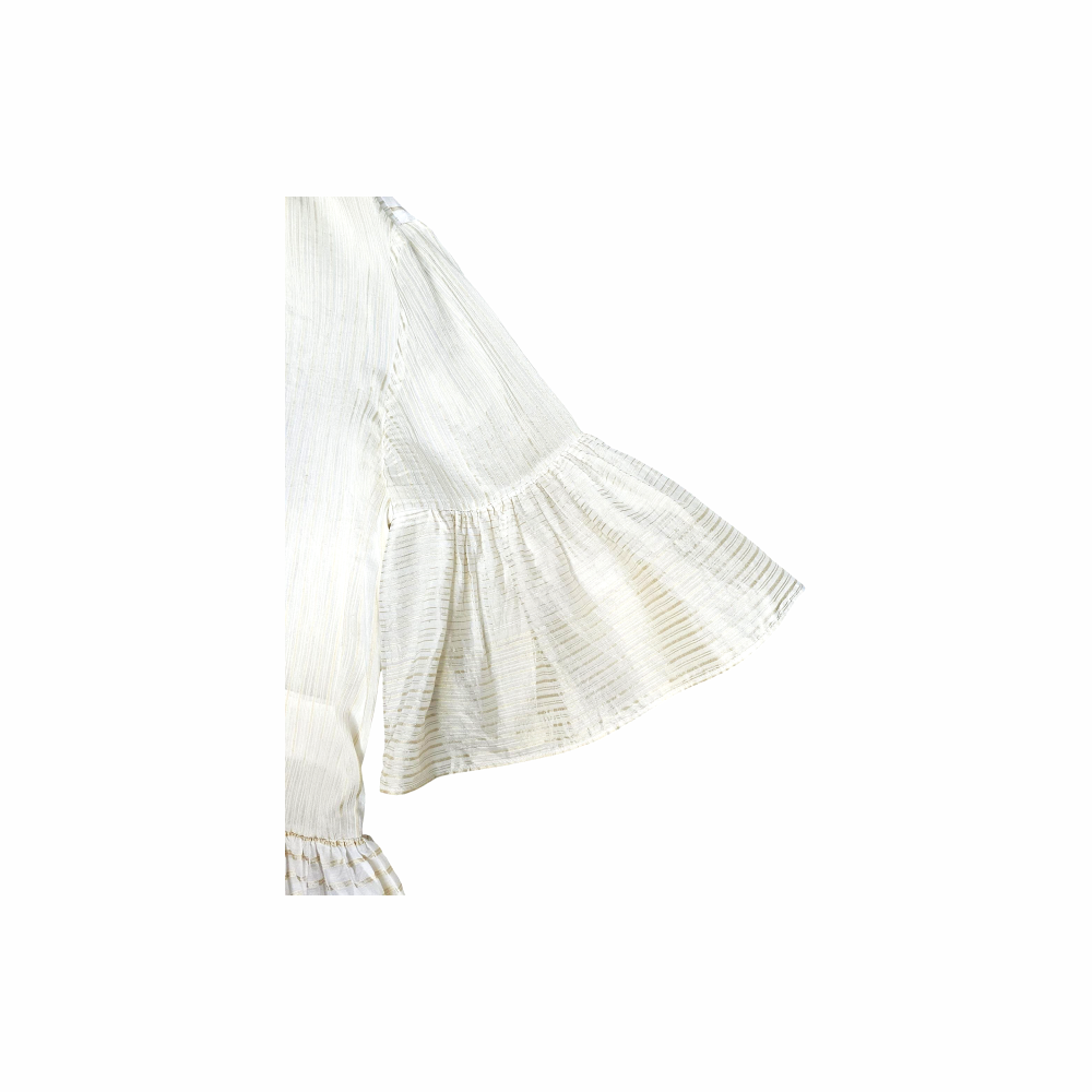 Light Striped and Ruffled Silk Blouse - Stella McCartney
