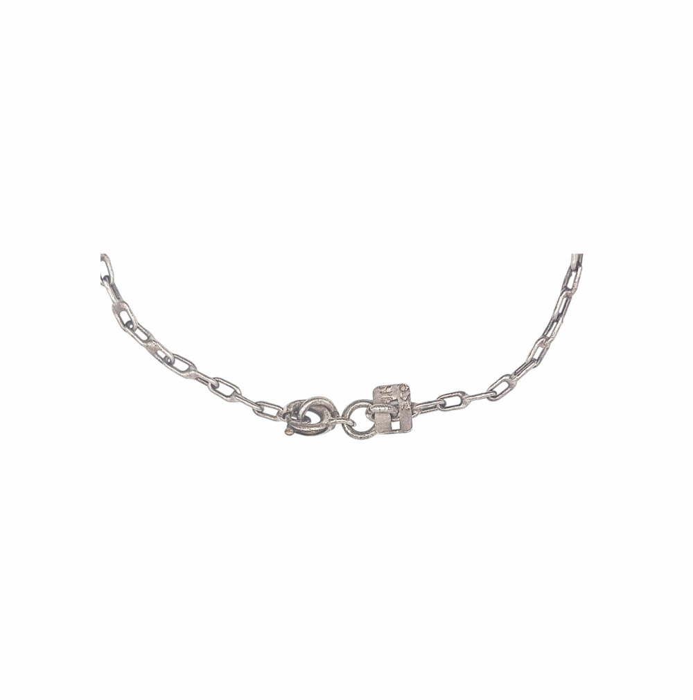 Vintage Sterling Silver Modernist Pendant Necklace