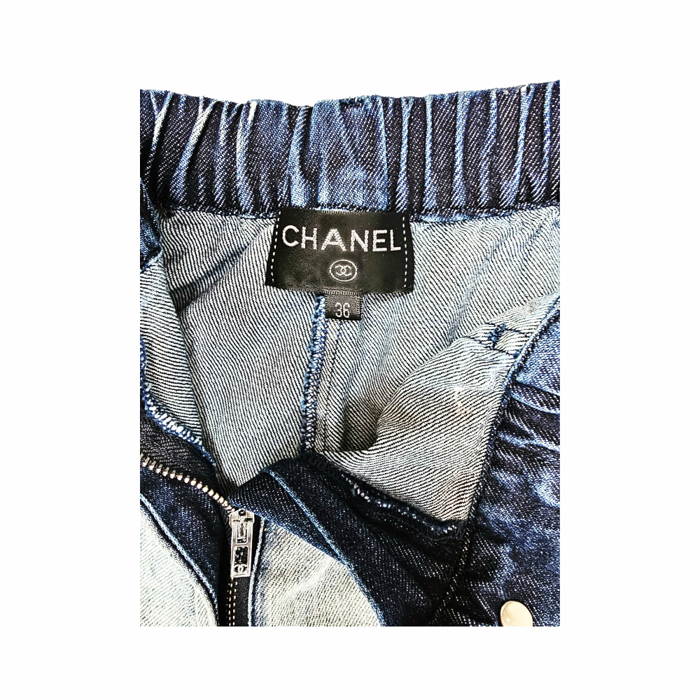 Ruffled Stone Washed Wide Legs Jeans - Chanel - Re:Velvet