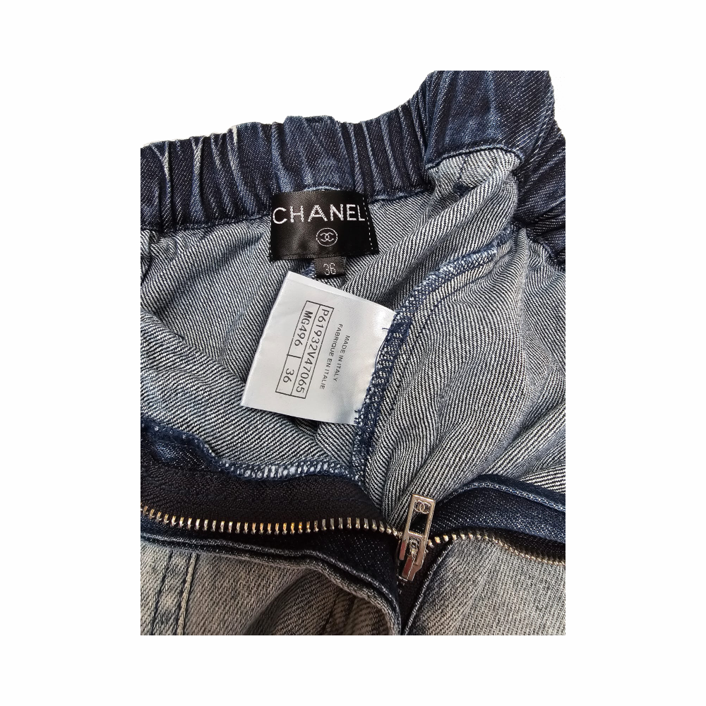 Ruffled Stone Washed Wide Legs Jeans - Chanel - Re:Velvet