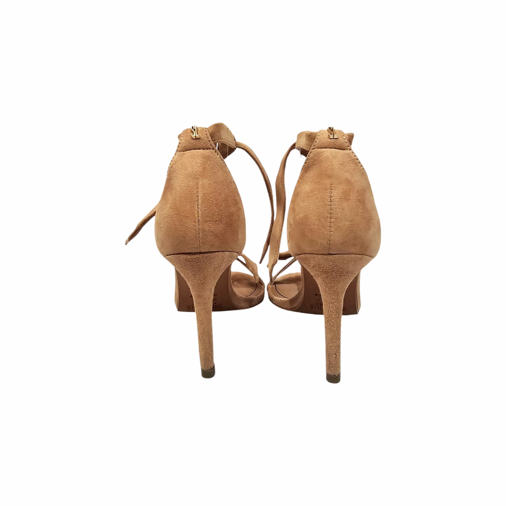 Strappy Suede Mid High Heels Sandals - Santa Lolla - Re:Velvet