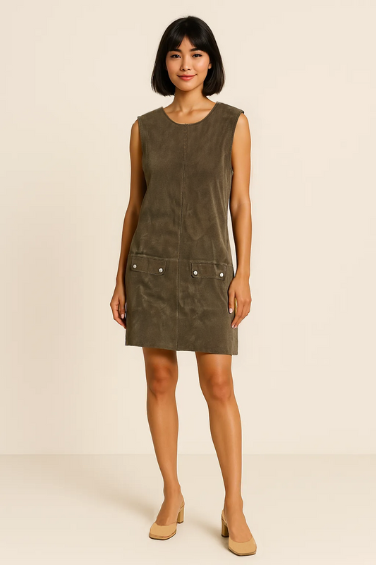 Suede Leather Sheath Dress - All Saints - Re:Velvet