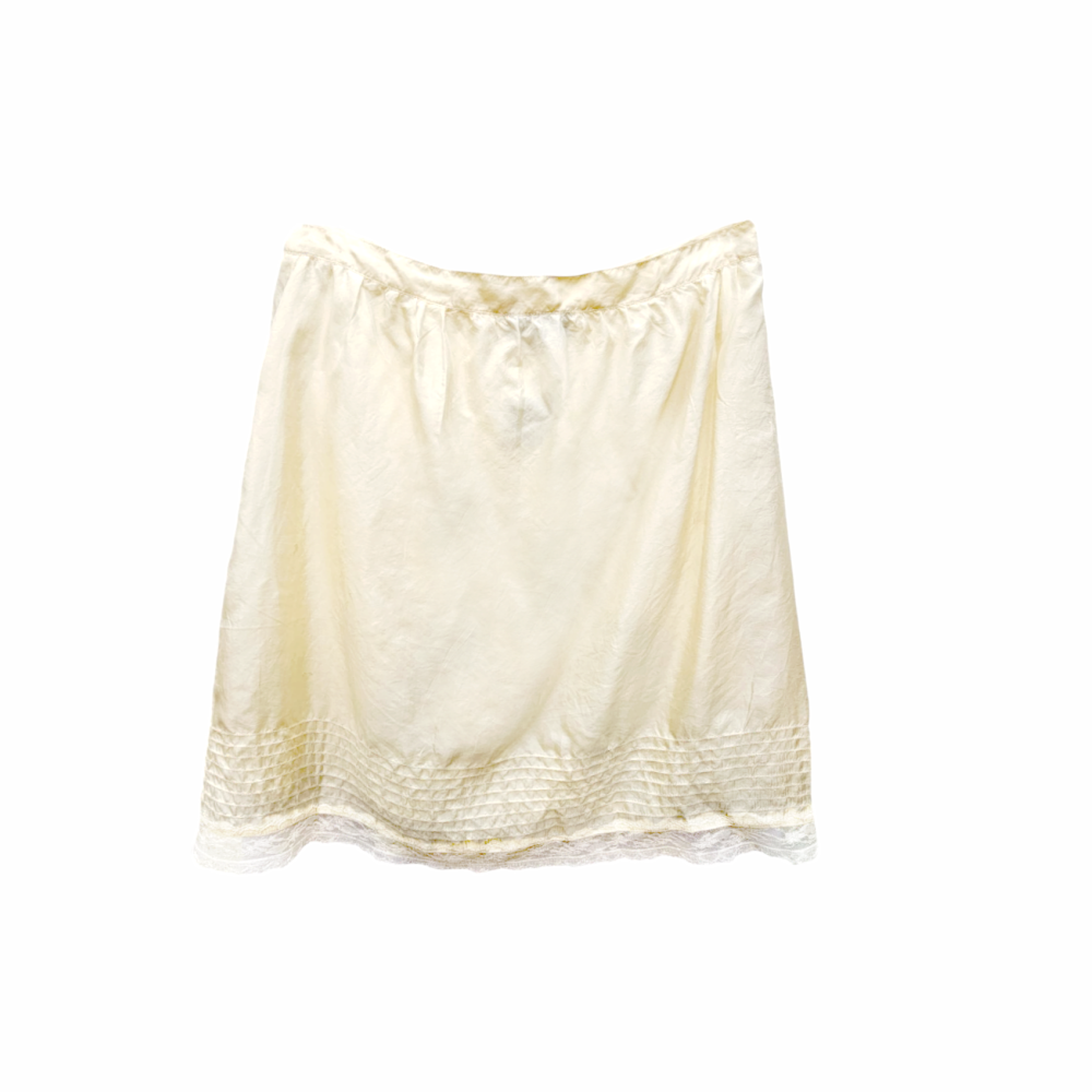 Cream Laced Silk Half Slip Style Skirt - Top Shop - Re:Velvet