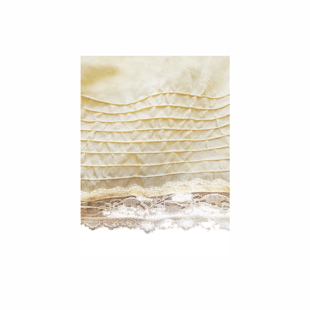 Cream Laced Silk Half Slip Style Skirt - Top Shop - Re:Velvet