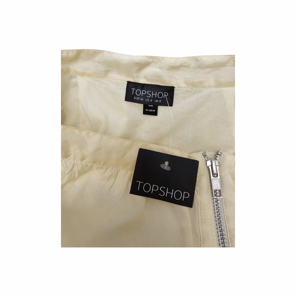 Cream Laced Silk Half Slip Style Skirt - Top Shop - Re:Velvet
