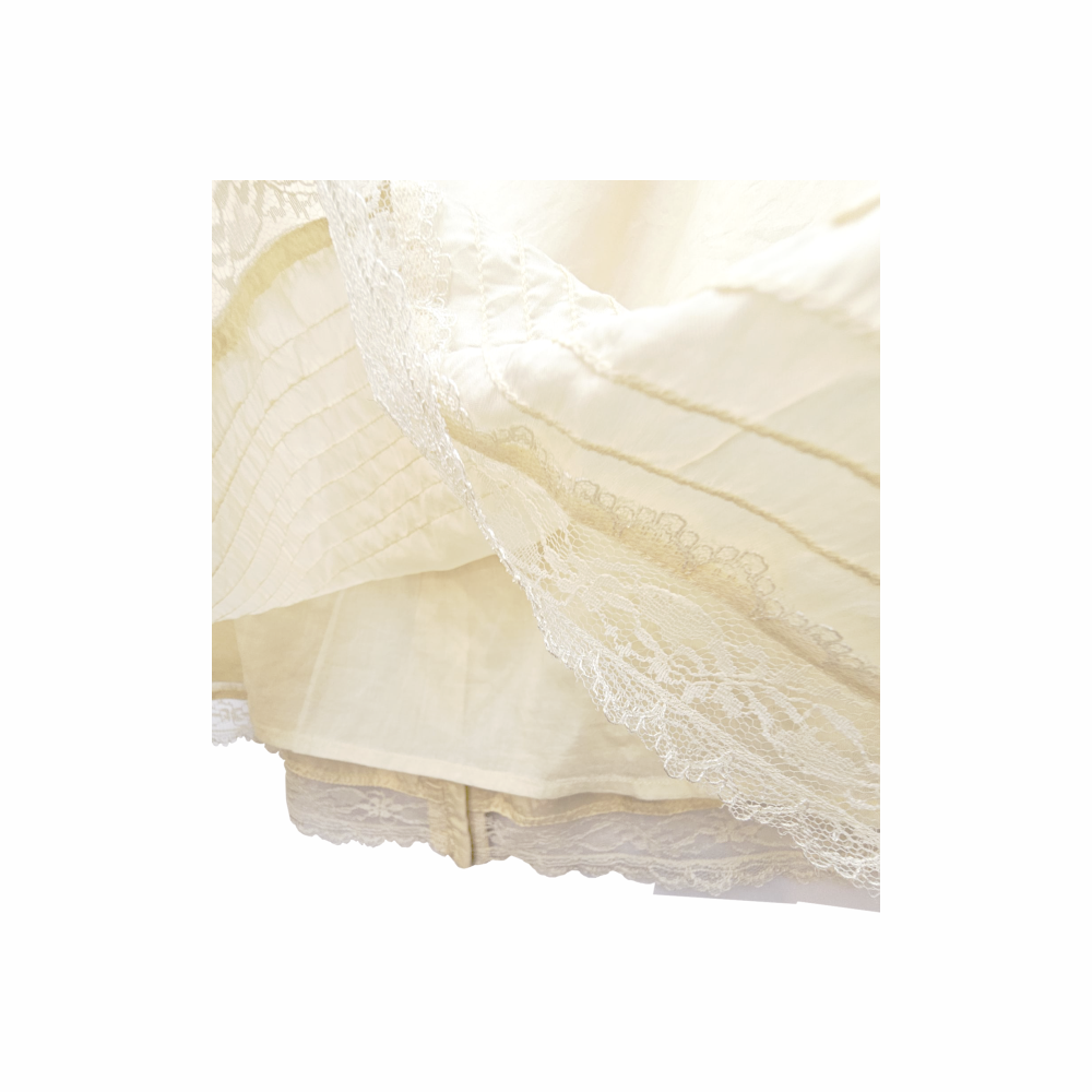 Cream Laced Silk Half Slip Style Skirt - Top Shop - Re:Velvet