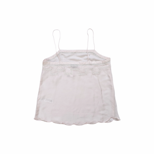 Retro-Style Spaghetti Strap Silk Camisole - Top Shop