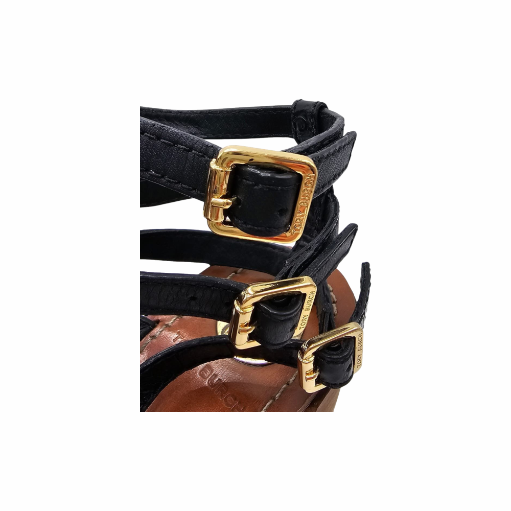 Chunky Heels Gladiator Leather Sandals - Tory Burch