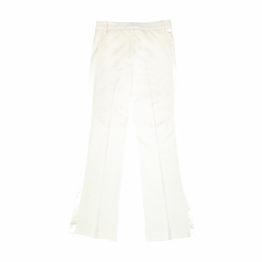 Straight Legs Trousers with Satin Side Band - Tory Burch