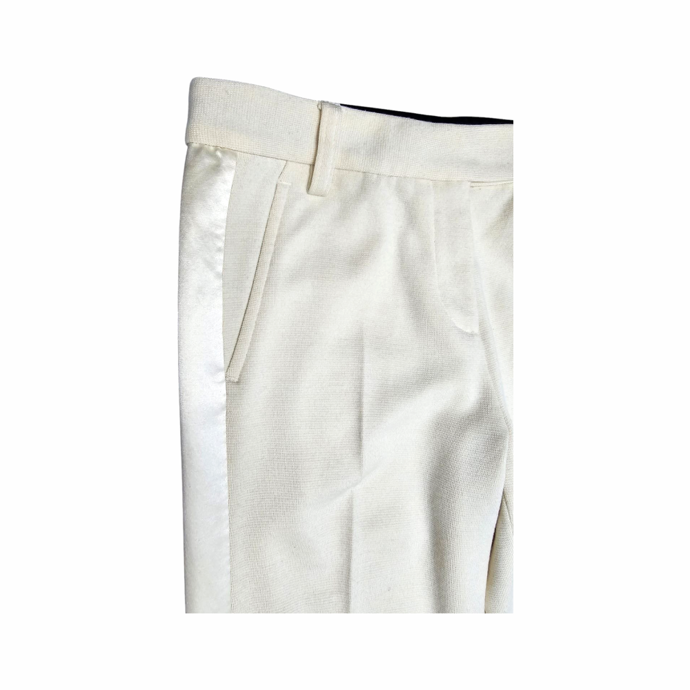 Straight Legs Trousers with Satin Side Band - Tory Burch