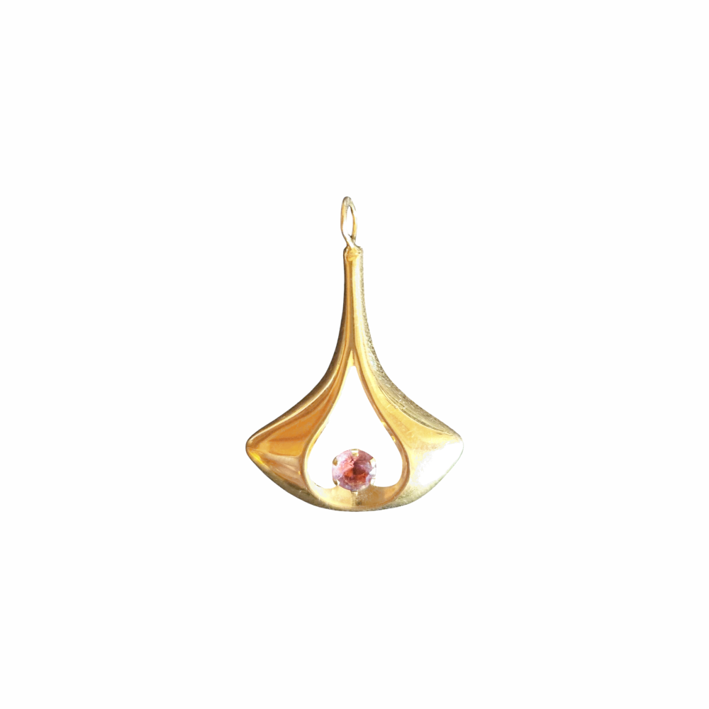 Vintage 18ct Gold Pendant with Rhinestone