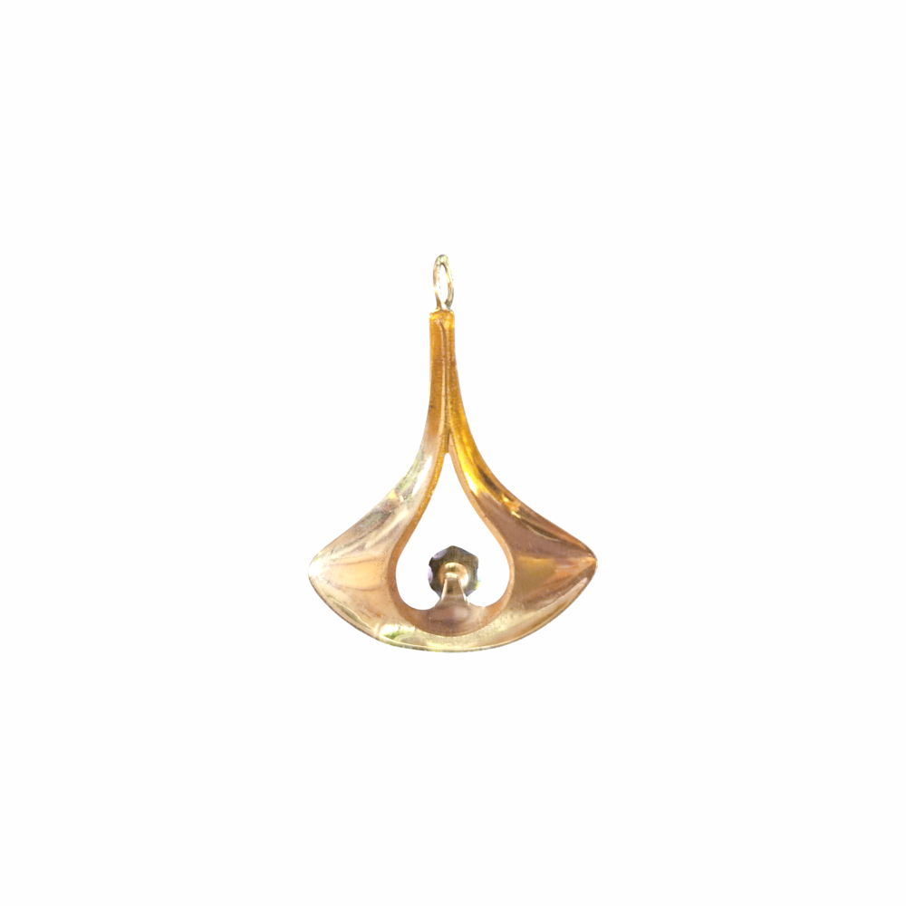 Vintage 18ct Gold Pendant with Rhinestone