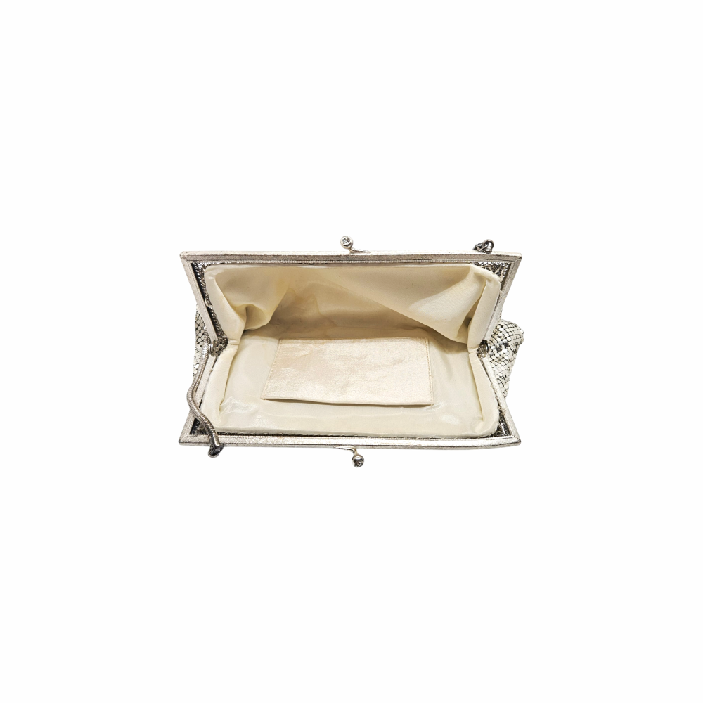 Silver Chain Mesh Baguette Handbag - Re:Velvet