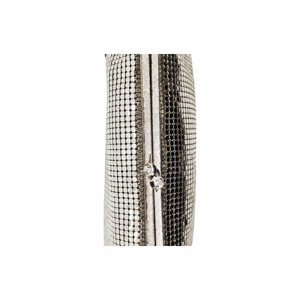 Silver Chain Mesh Baguette Handbag - Re:Velvet