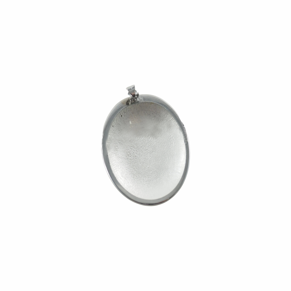 Vintage Art Deco Cloisonné Enamel on Chrome Pendant
