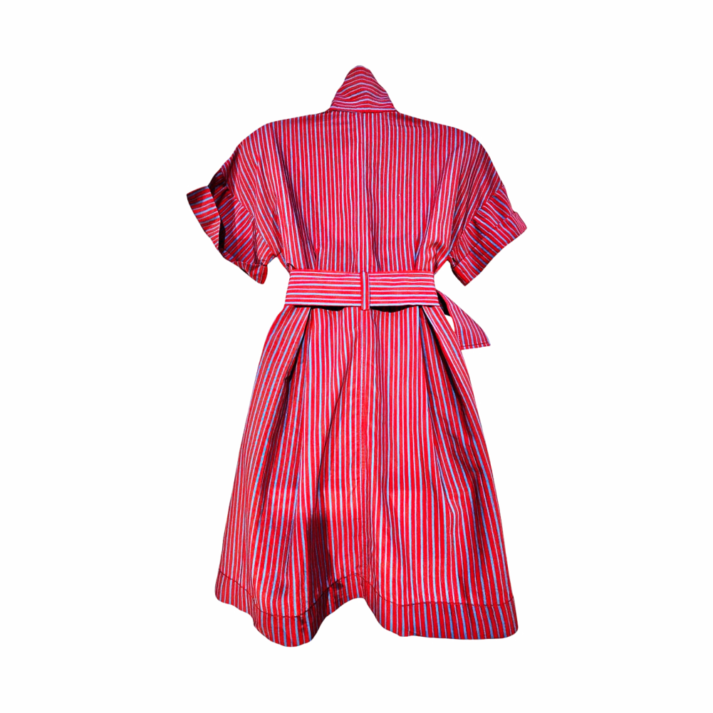 Vintage Belted Striped Shirt Dress - Diane von Furstenberg - Re:Velvet
