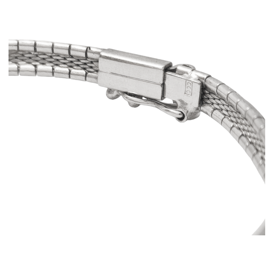Vintage Sterling Silver Flat Snake Chain Bracelet - Re:Velvet