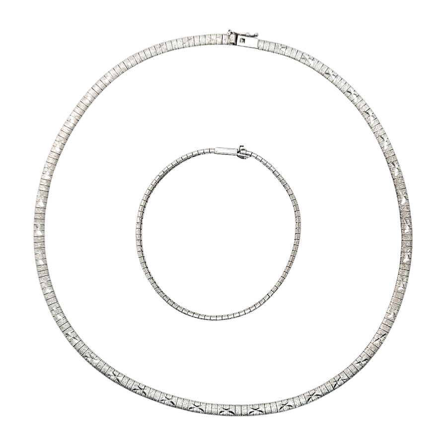 Vintage Sterling Silver Flat Snake Chain Bracelet - Re:Velvet